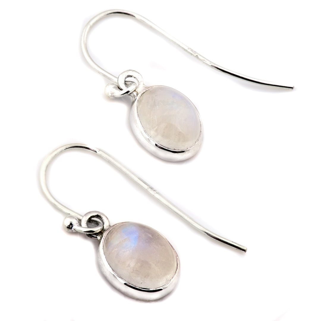 Rainbow Moonstone Drop Earrings (B45E03)