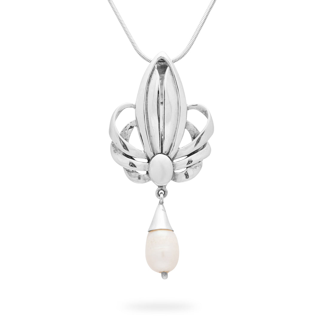 Bali Fleur de Lis Pearl Pendant (B555P01)