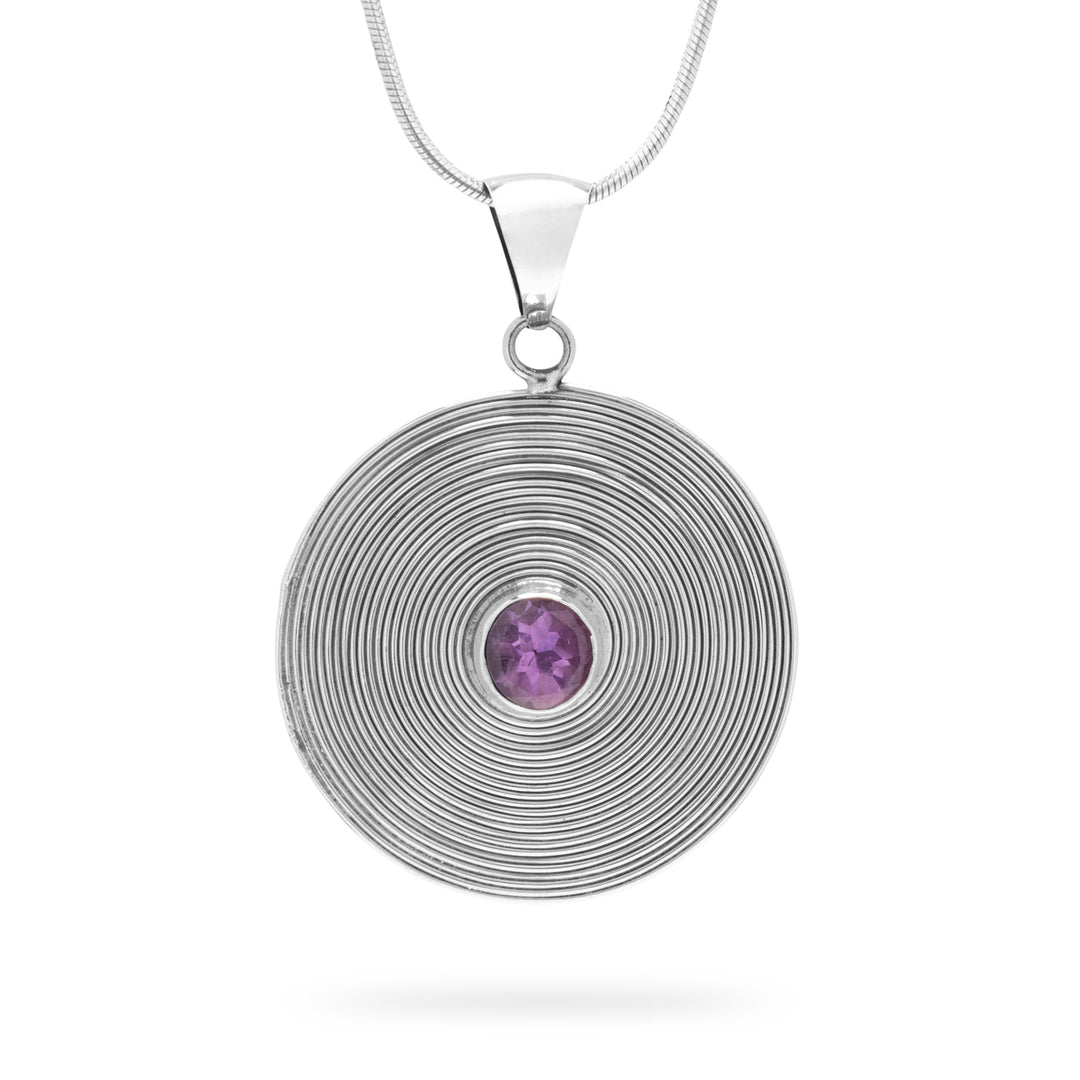 Bali Amethyst Infinity Pendant (B592P01)