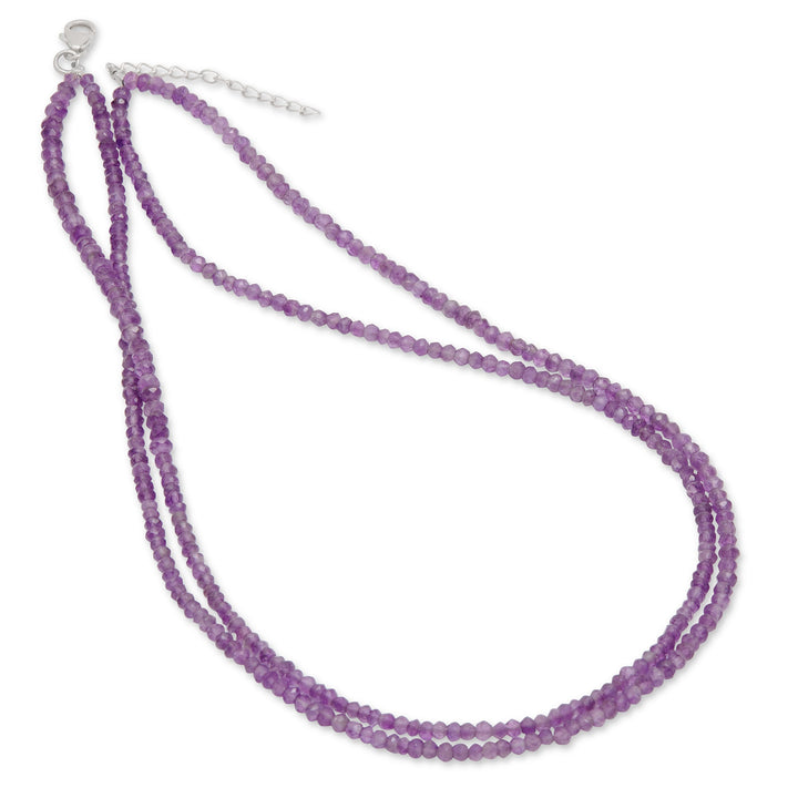 Amethyst Double Strand Necklace (B701P01)