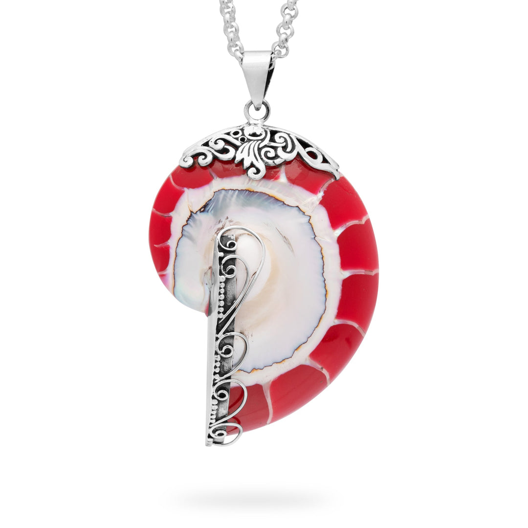 Bali Ornate Shell Pendant (B719P01)