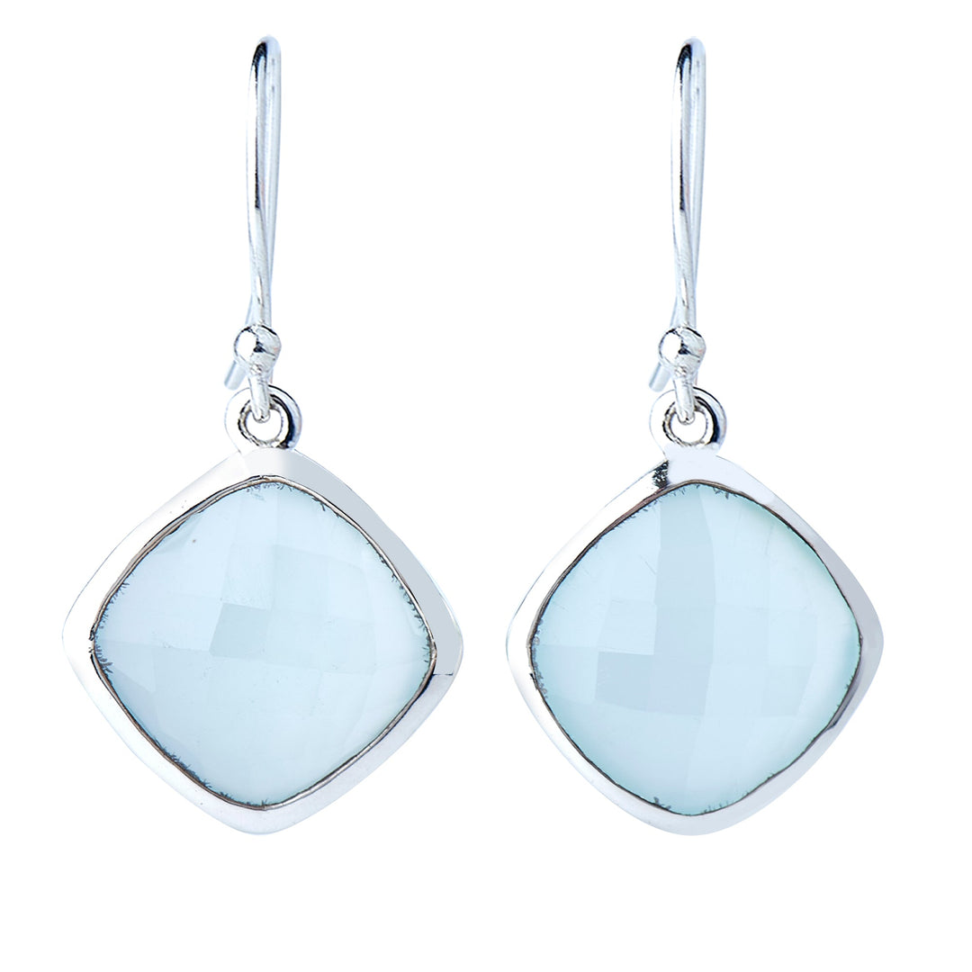 Blue Chalcedony Earrings (B72E04)