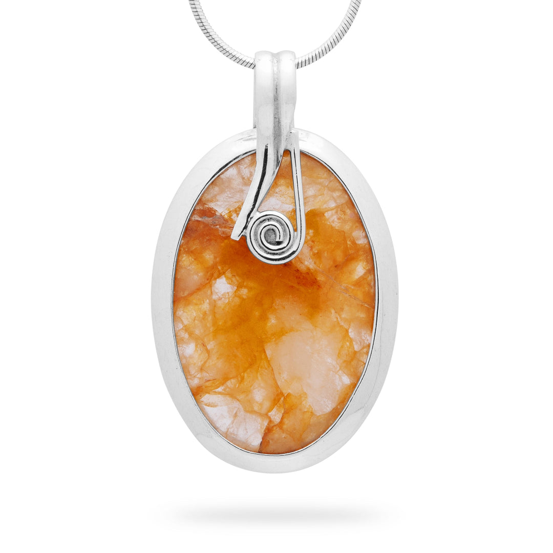 Oval Calcite Pendant (B740P01)