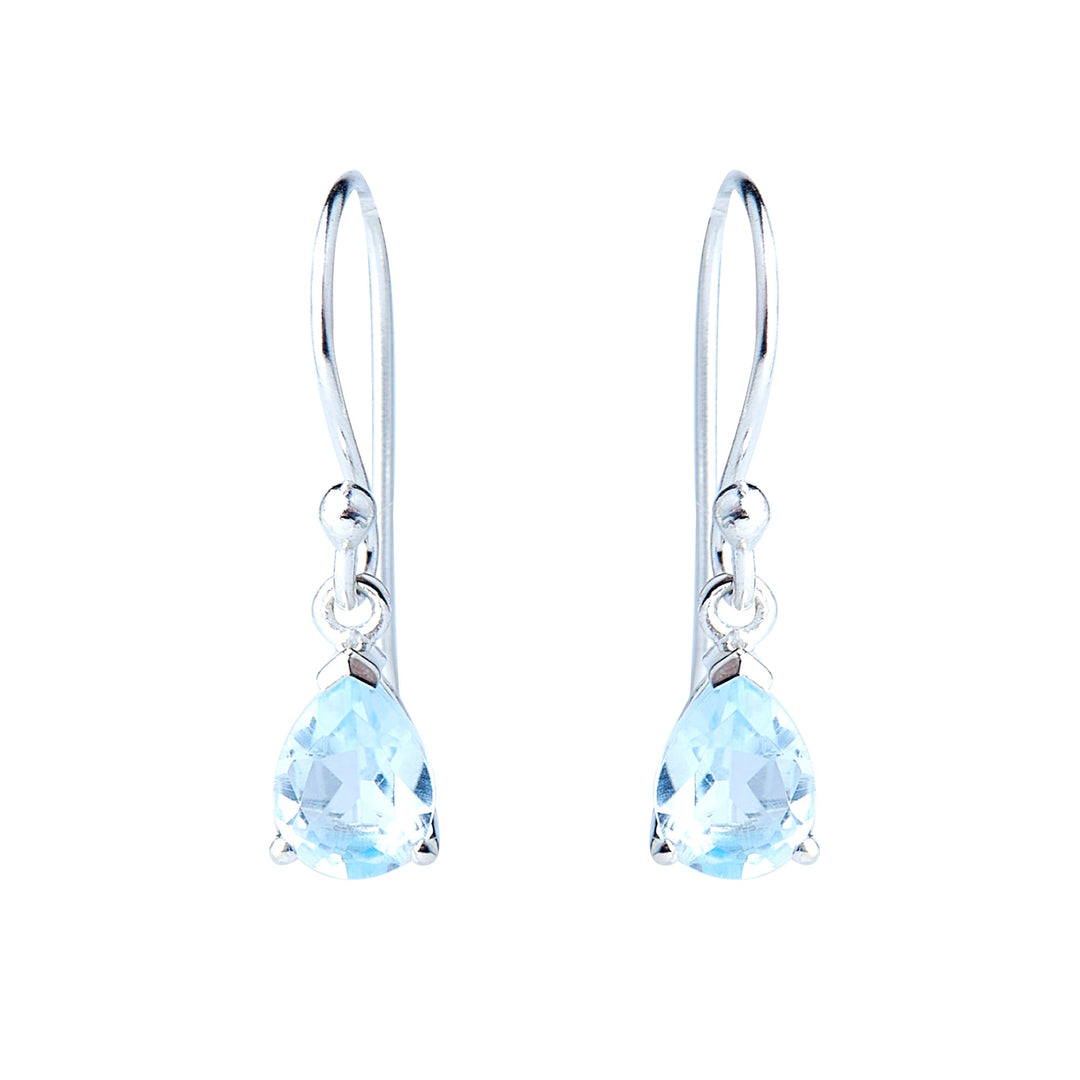 Blue Topaz Teardrop Earrings (SPE08)