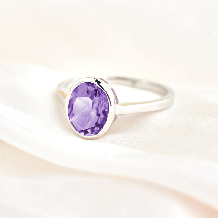 Faceted Amethyst Ring (B99R01)