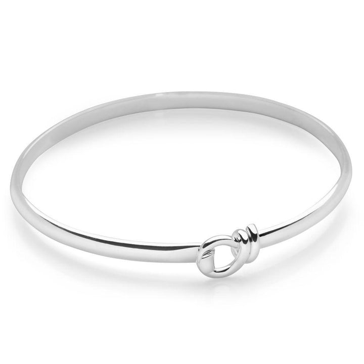 925 sterling silver knot closure bangle (BGL1001)