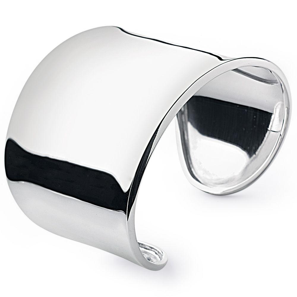 High gloss smooth 925 sterling silver bangle (BGL1851)