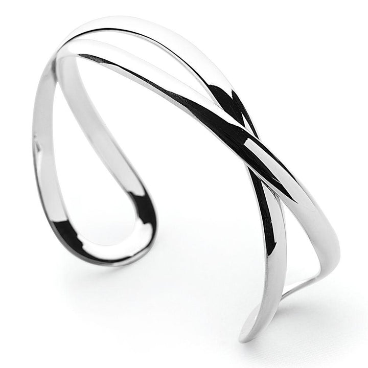 925 sterling silver sleek curves bangle (BGL2671)