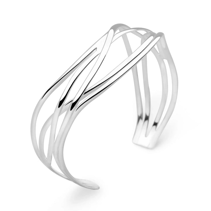 Silver Jet-Stream Bangle