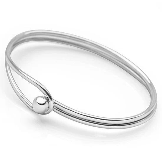 Divine Silver Loop Bangle