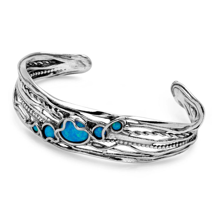 Opal Silver Stream Bangle