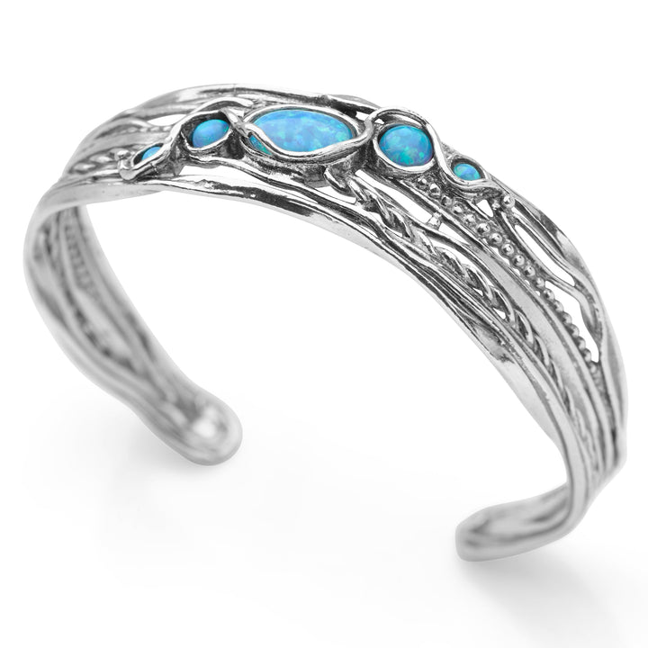 Opal Silver Stream Bangle (BGL7721)