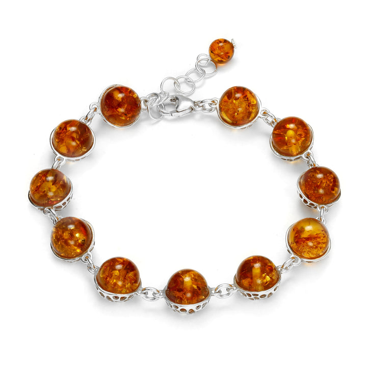Orbs of Fire Amber Bracelet