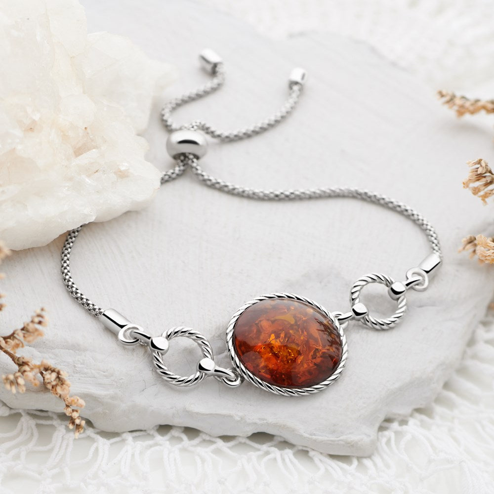 Fiery Amber Pool Bracelet