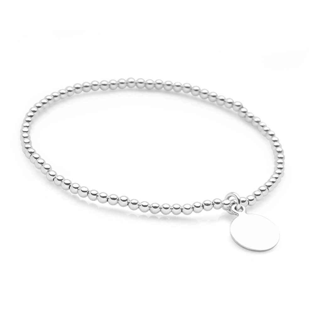 Silver ID Disc Bracelet (BRC15991)Silver ID Disc Bracelet (BRC15991)