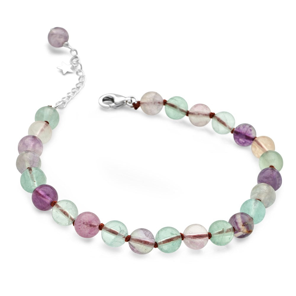 Fluorite Bead Bracelet (BRC16891)