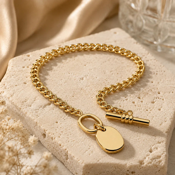 Gold Shelby Fob Bracelet