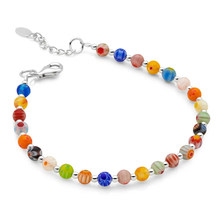 Venetian Glass Rainbow Bracelet
