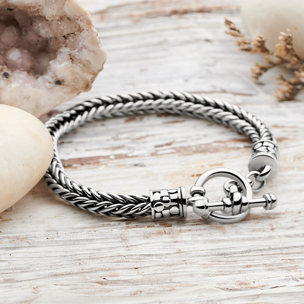 Tulang Naga Silver Bracelet (BRC4871)