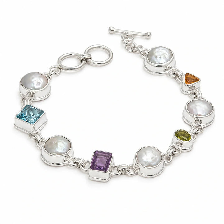 Biwa Pearl & Stone Bracelet (BRC9571)