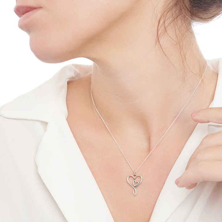 Mother & Child Silver Necklace
