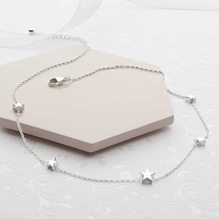 Shooting Stars Silver Necklace (CHN11771)