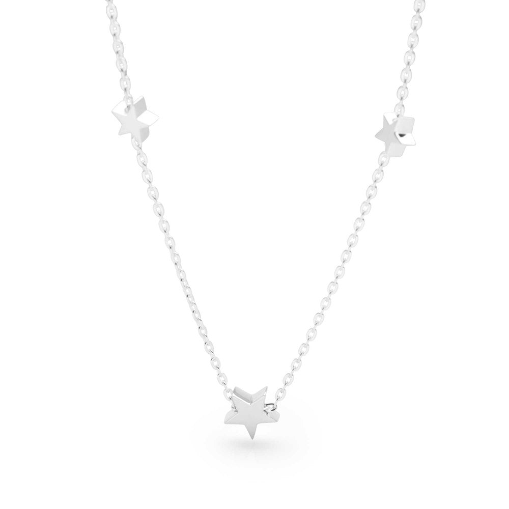 Shooting Stars Silver Necklace (CHN11771)