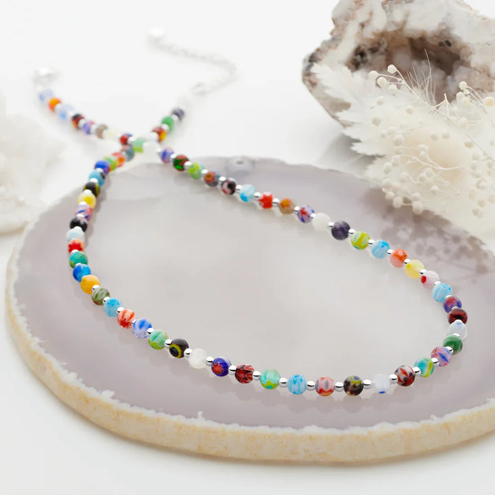 Venetian Glass Rainbow Necklace