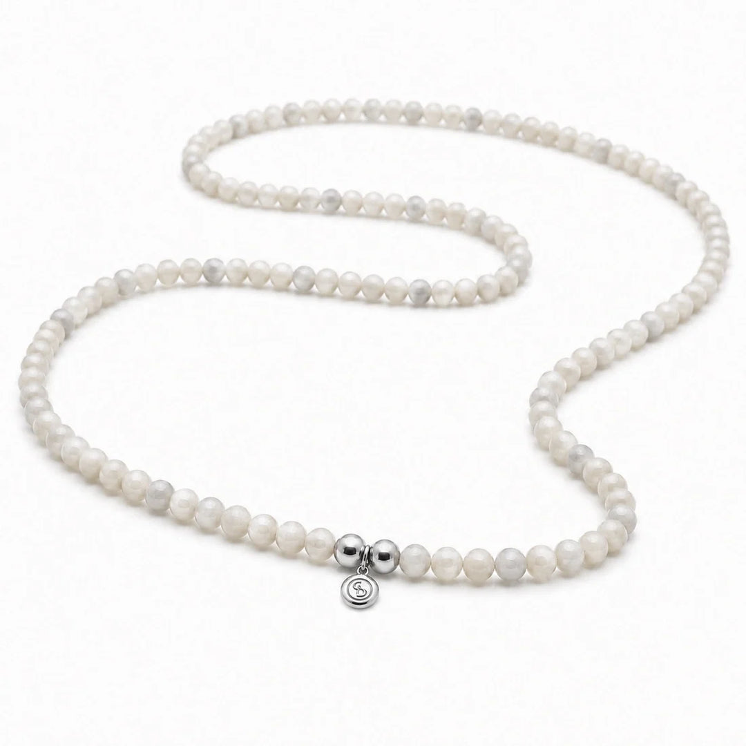 Bodhi Beads Mother Of Pearl Necklace
