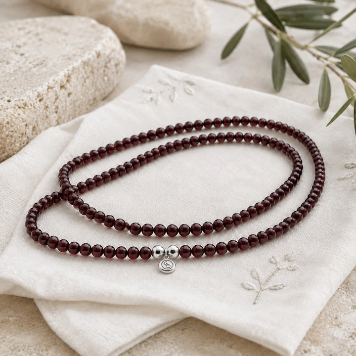 Bodhi Beads Red Agate Necklace