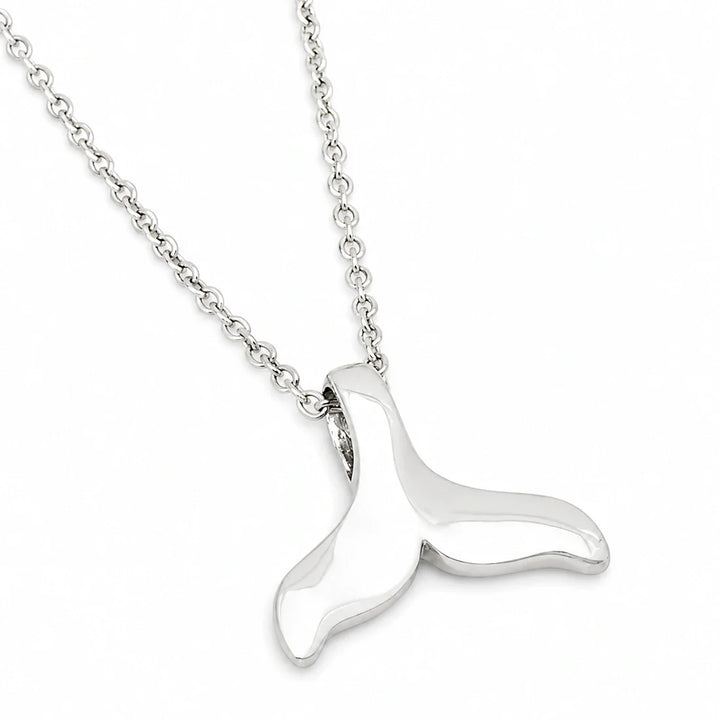 Silver Whale Tail Necklace