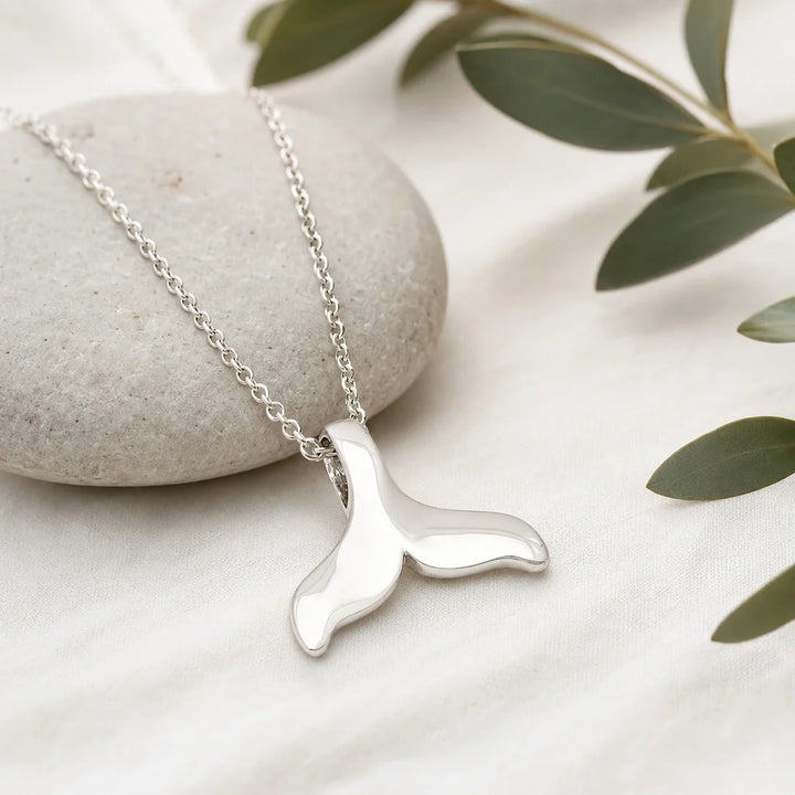 Silver Whale Tail Necklace