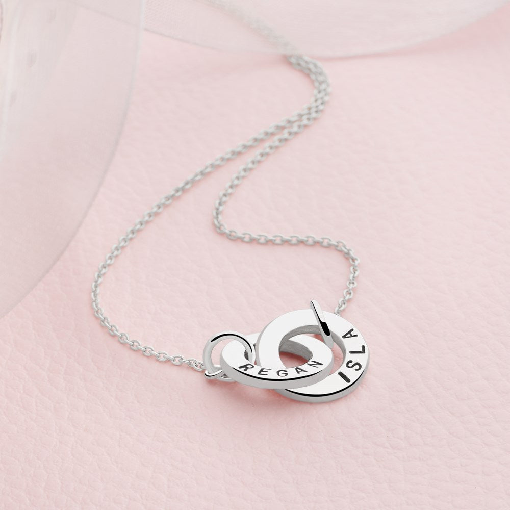 Personalised Interlocking Rings Necklace (CHN8131)