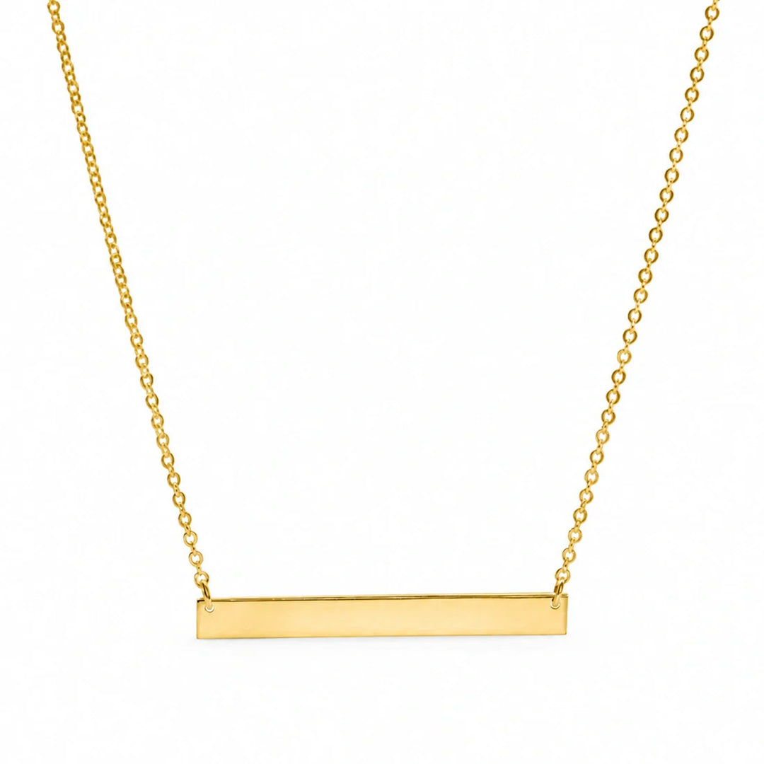 Gold Horizontal Bar Chain - For Layering