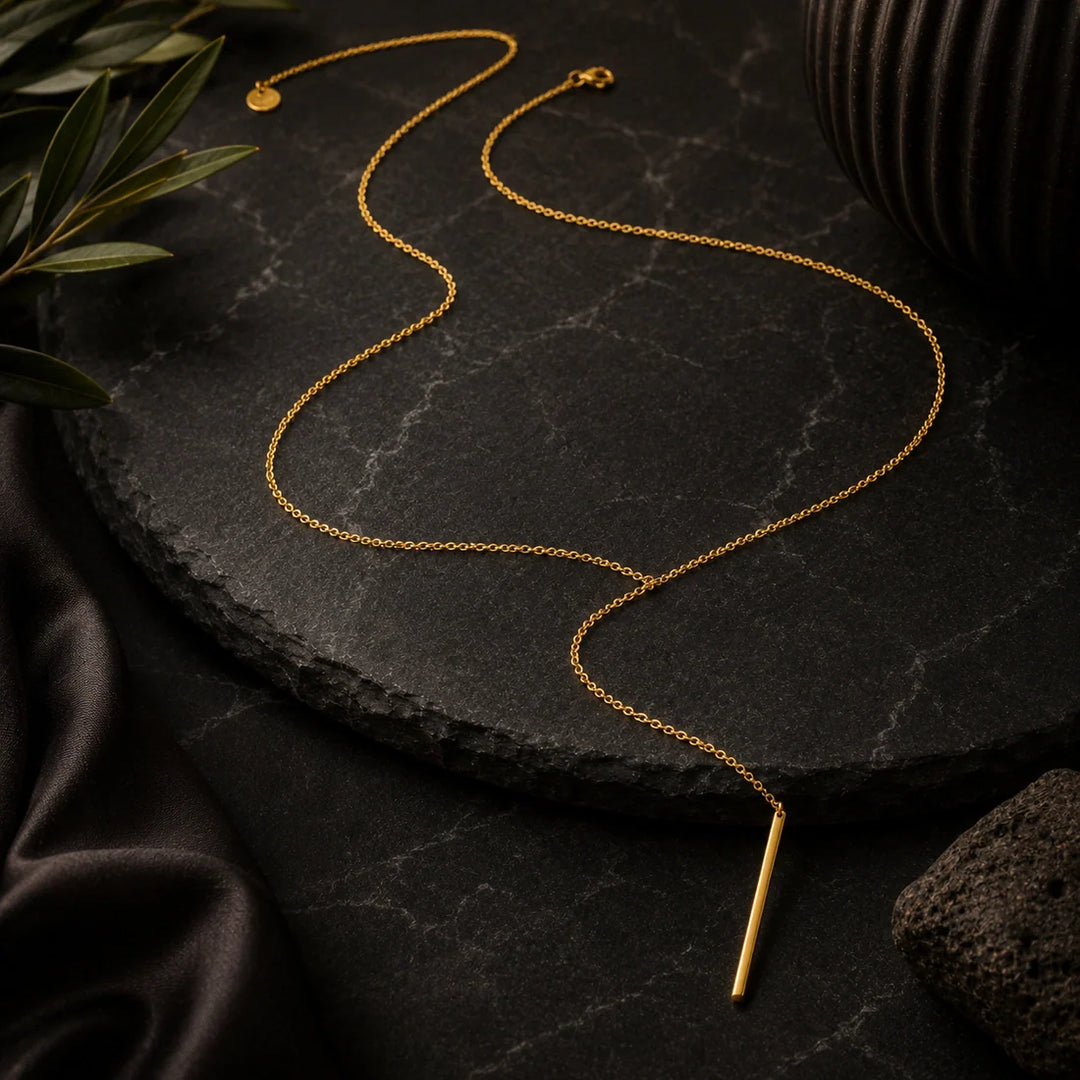 Vertical Gold Y-Shaped Chain