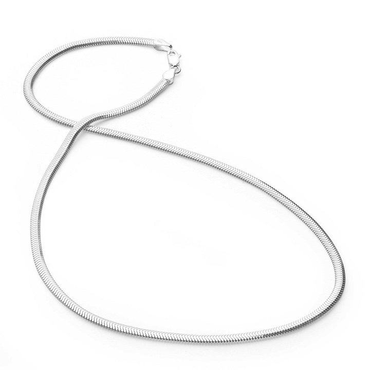 Herringbone Silver Necklace