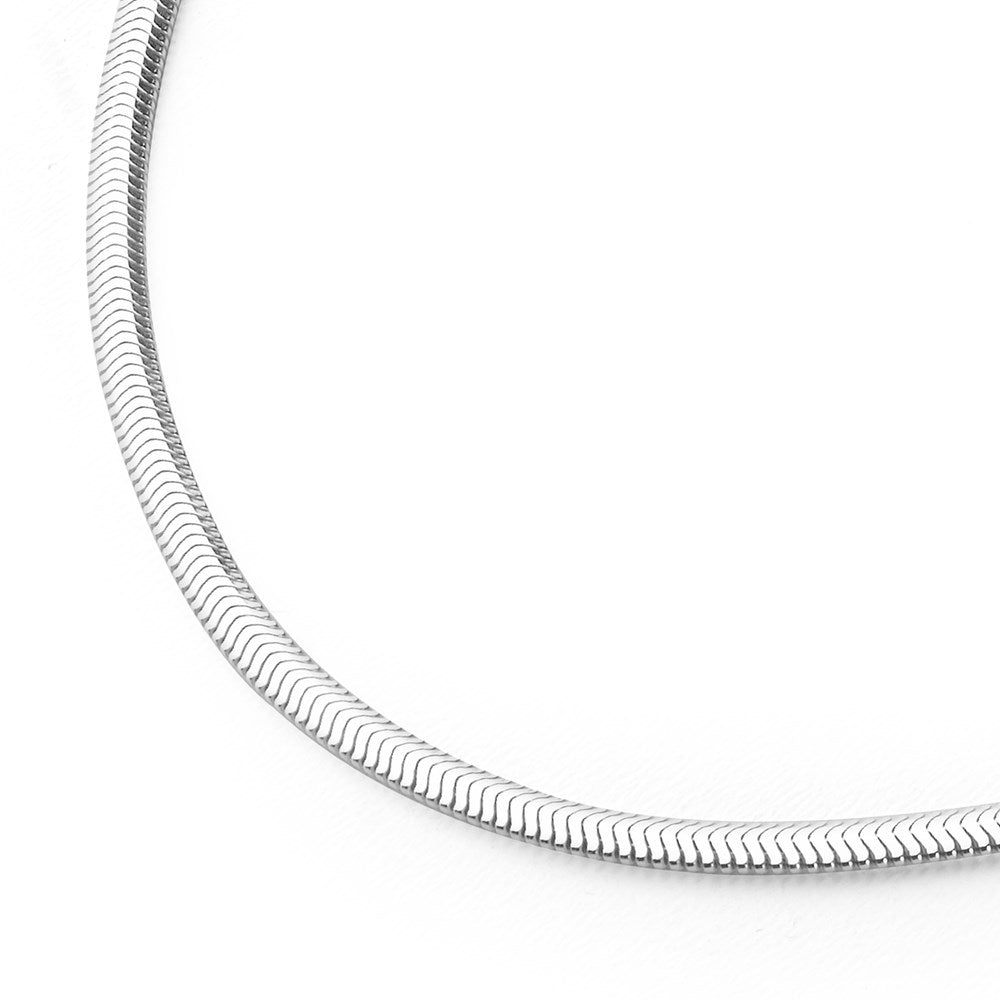 Herringbone Silver Necklace