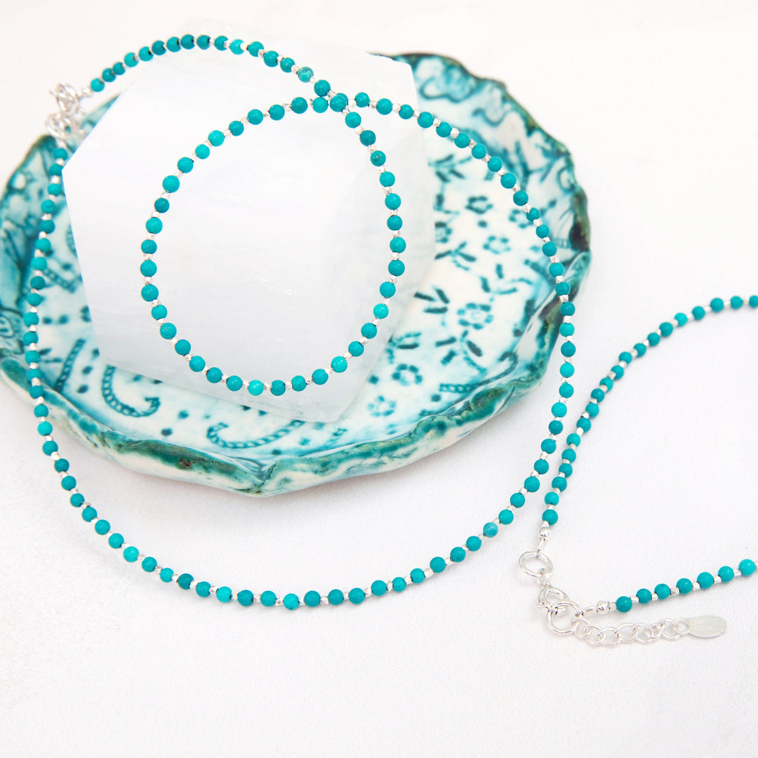 Azure Bead Necklace (CHN5861)