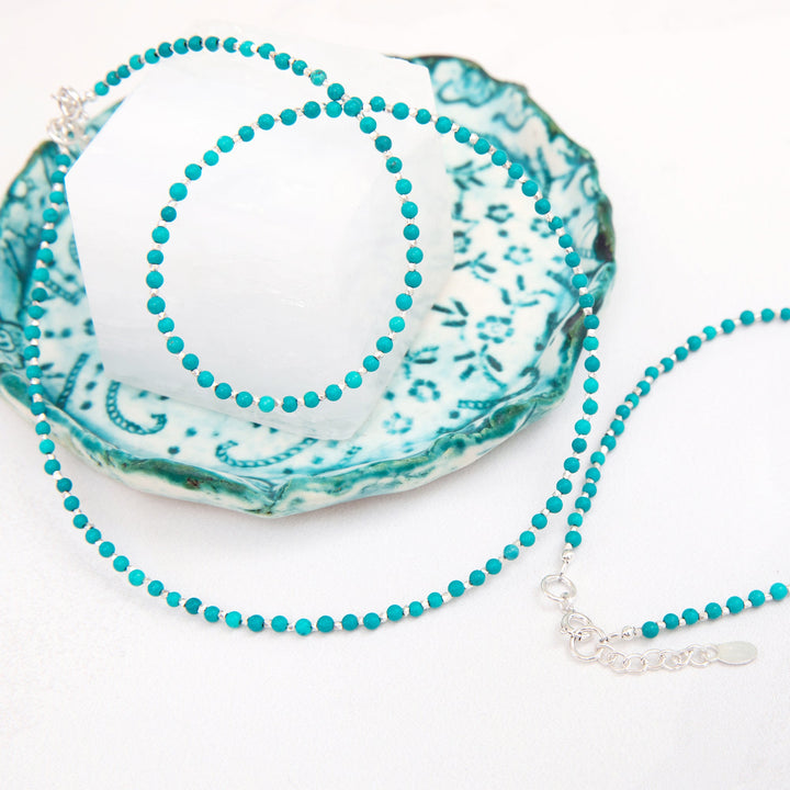 Azure Bead Necklace (CHN5861)