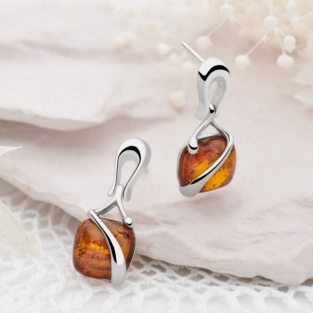 Cognac Honey Earrings (E17571)