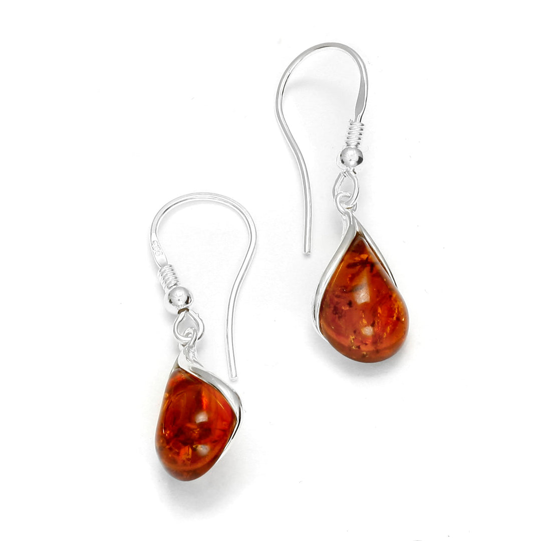 Amber Droplet Earrings