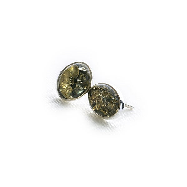 Sea Moss Amber Studs (E18041)