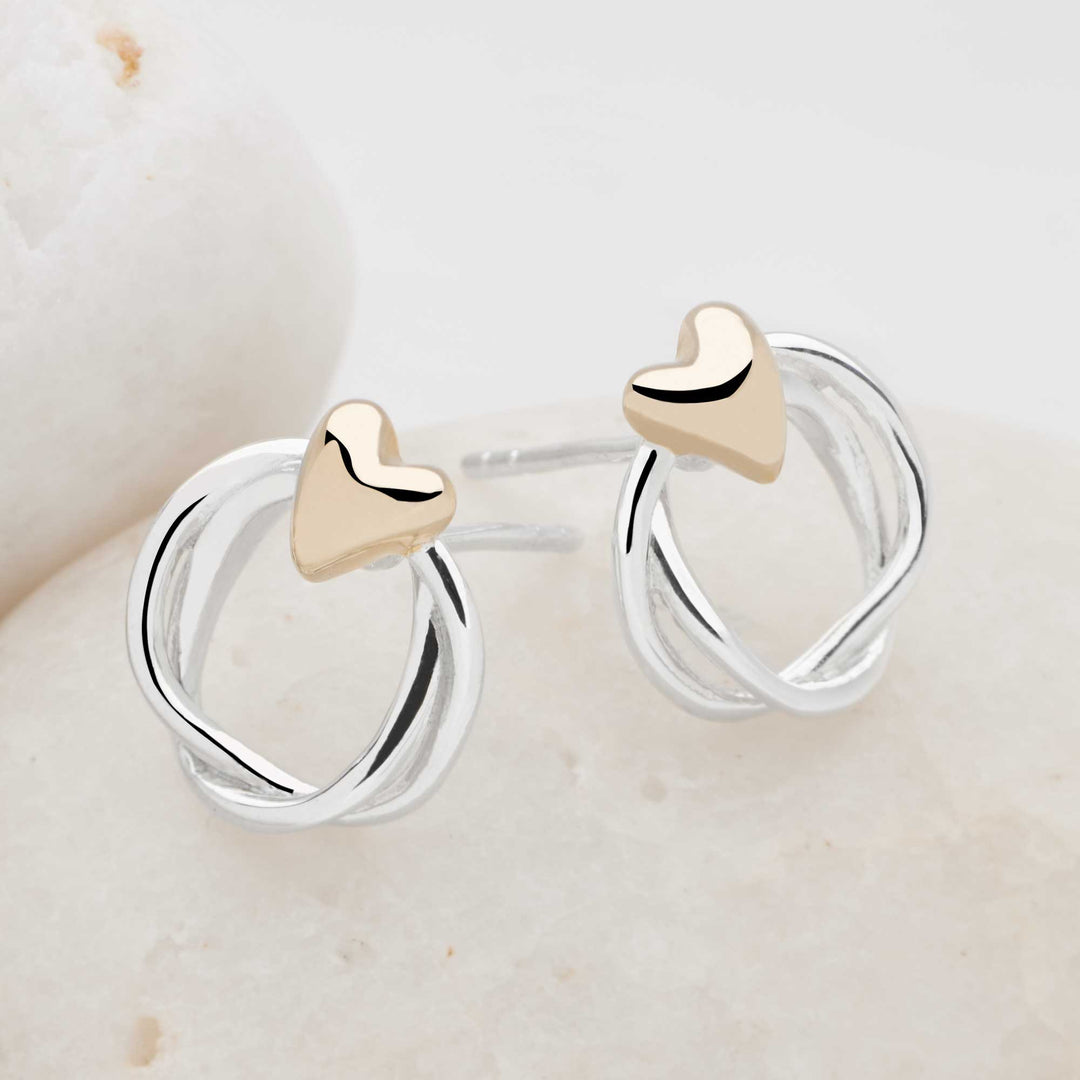 Golden Heart Earrings (E20701)