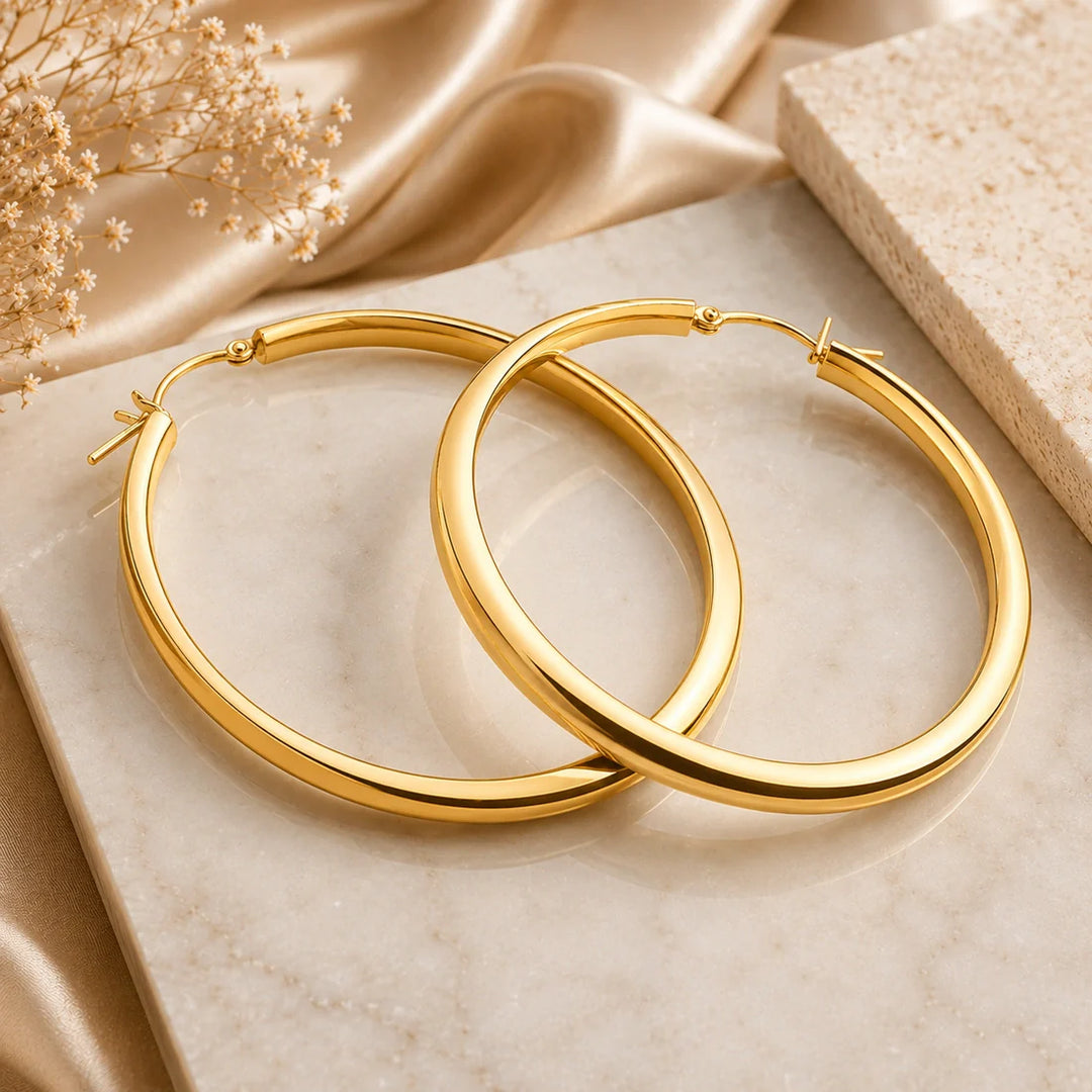Classico Gold Hoops - Large