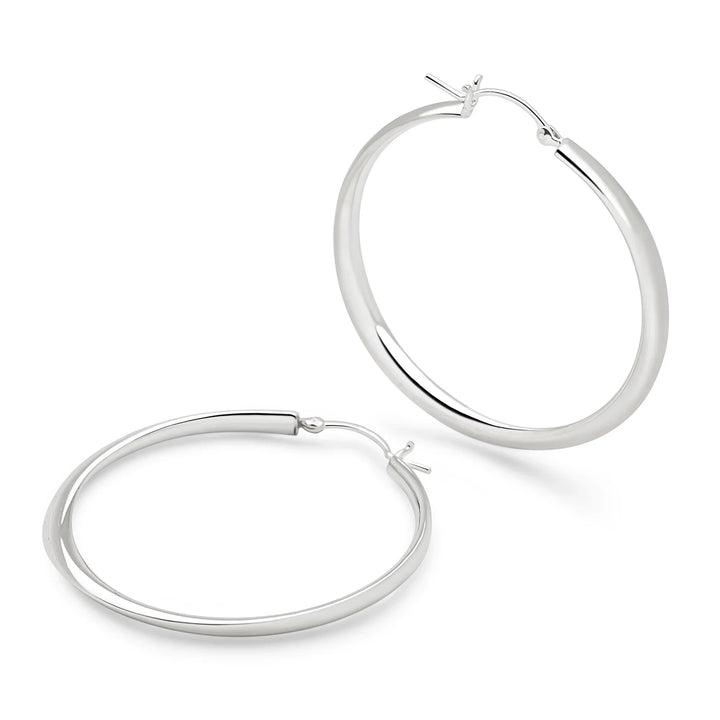 Classico Silver Hoops - Large (E23261)