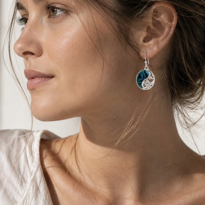Yin Yang Wave Earrings