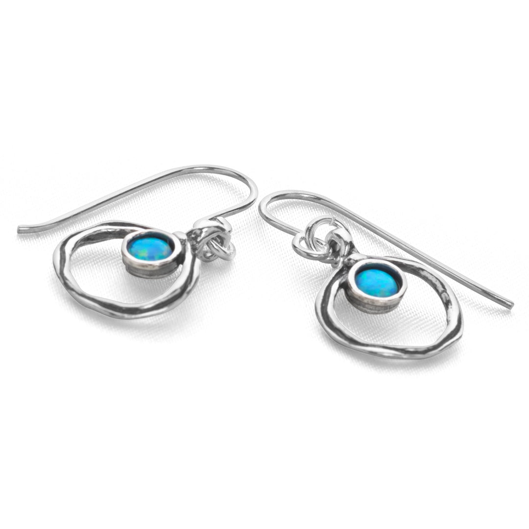 Halo Silver Drop Earrings (E34521)