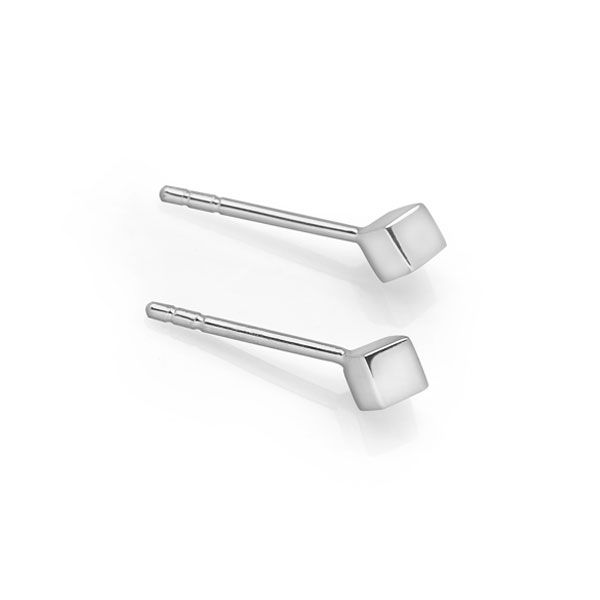 Silver Cube Studs (E38181)