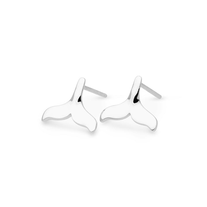 Whale Tail Silver Studs (E38591)