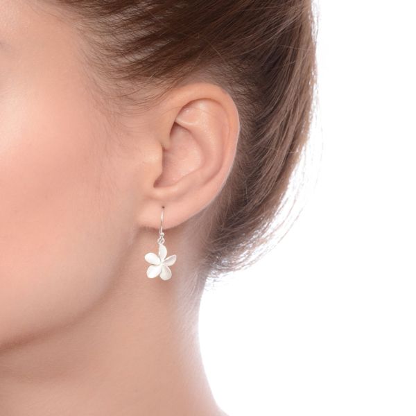 Frangipani Flower Earrings (E40461)